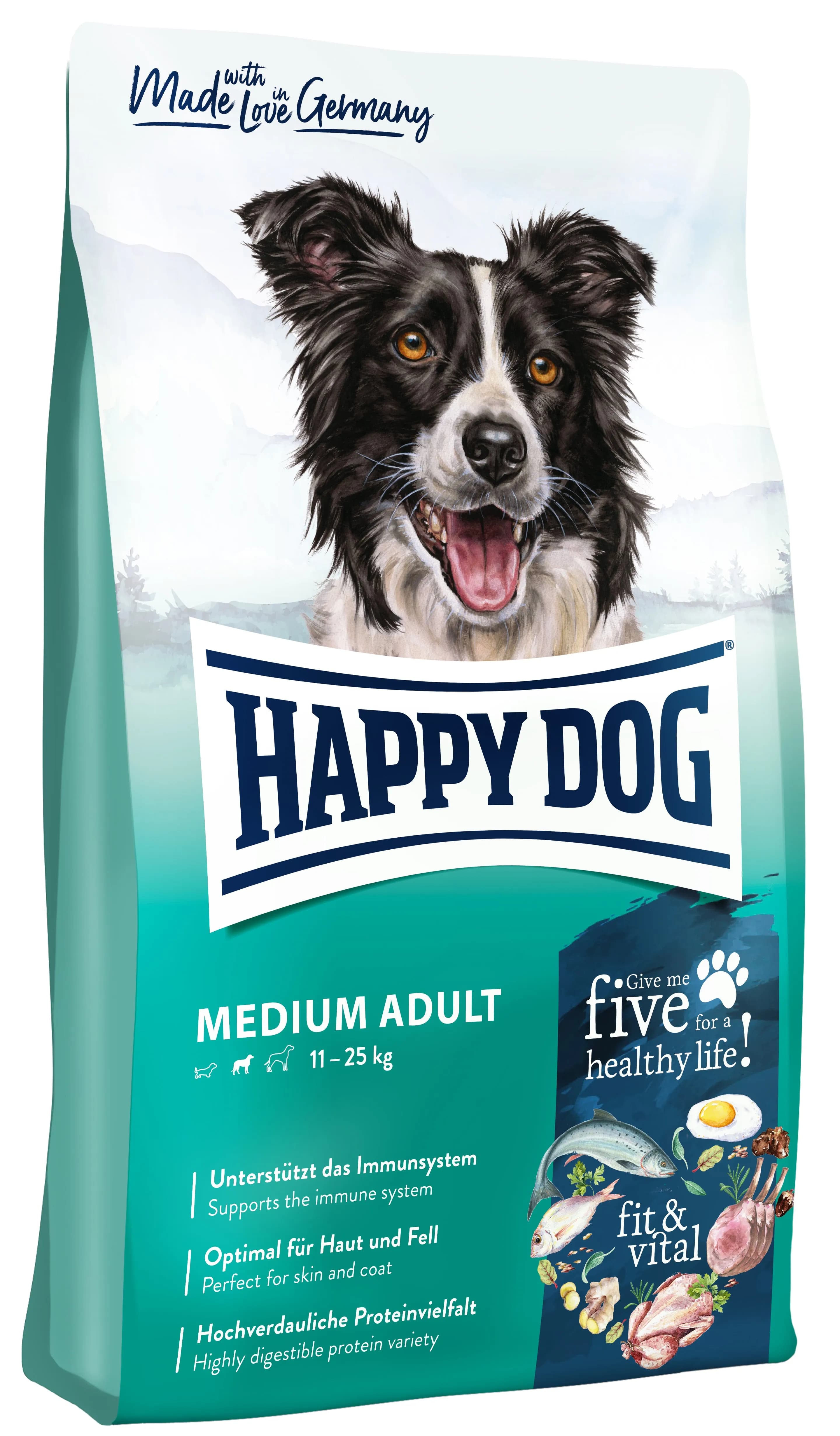 Happy Dog Fit & Vital Medium Adult – Die ausgewogene Energiequelle für mittelgroße Hunde!