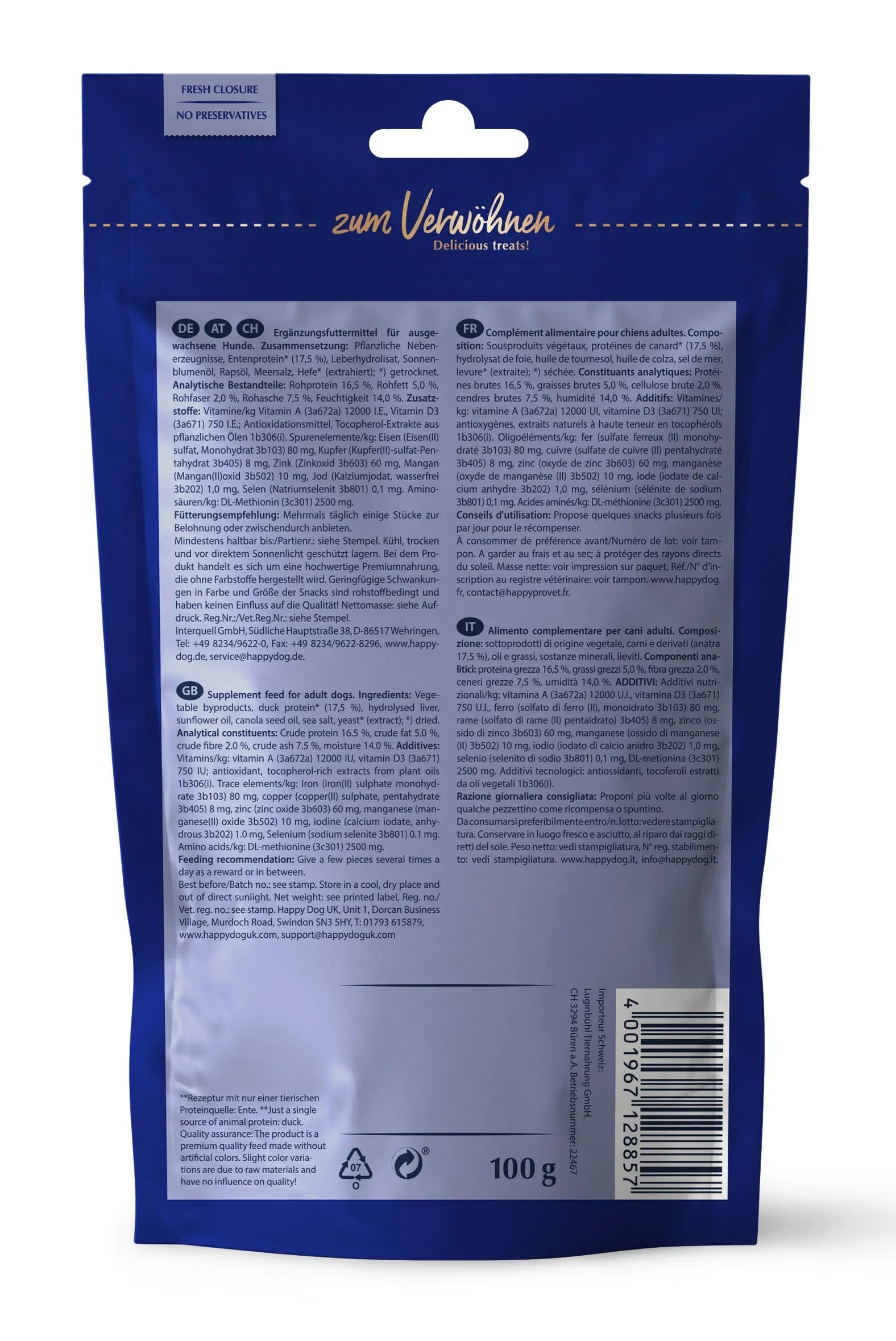 Happy Dog Soft Snack France – Feine Entenhäppchen für echte Genießer!
