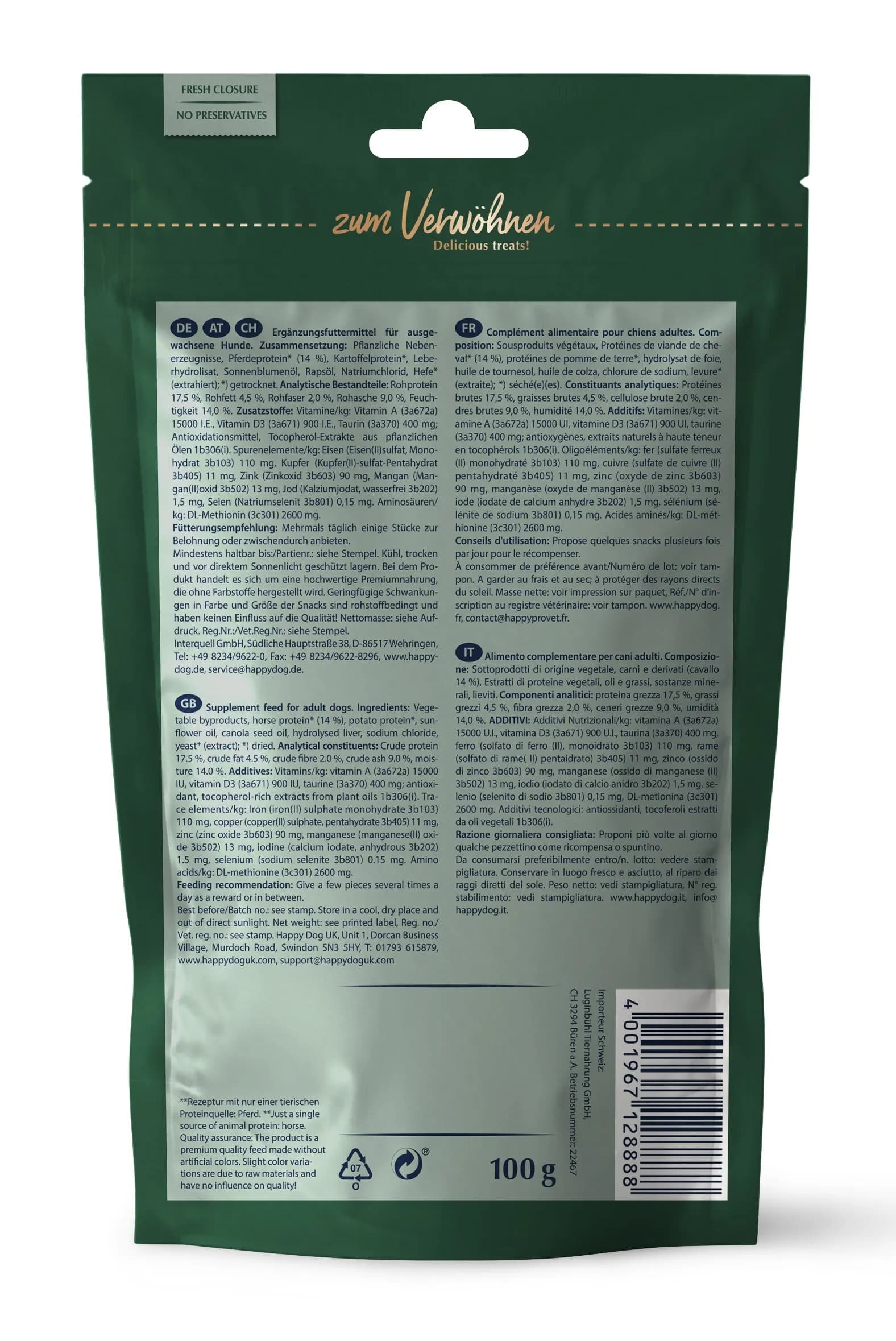 Happy Dog Soft Snack Montana – Hypoallergener Pferde-Snack für sensible Genießer!