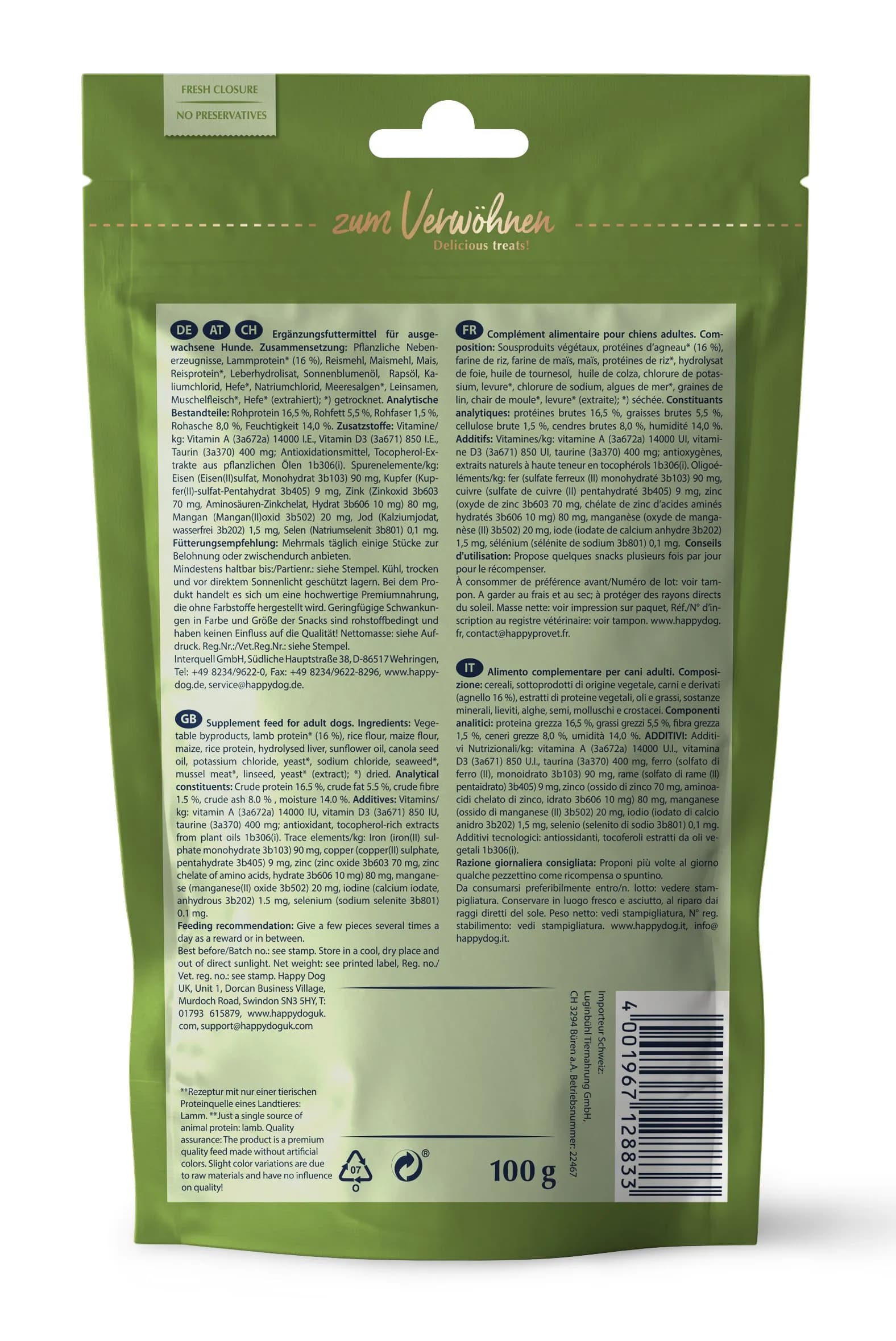 Happy Dog Soft Snack Neuseeland – Feinster Lamm-Genuss für anspruchsvolle Hunde!