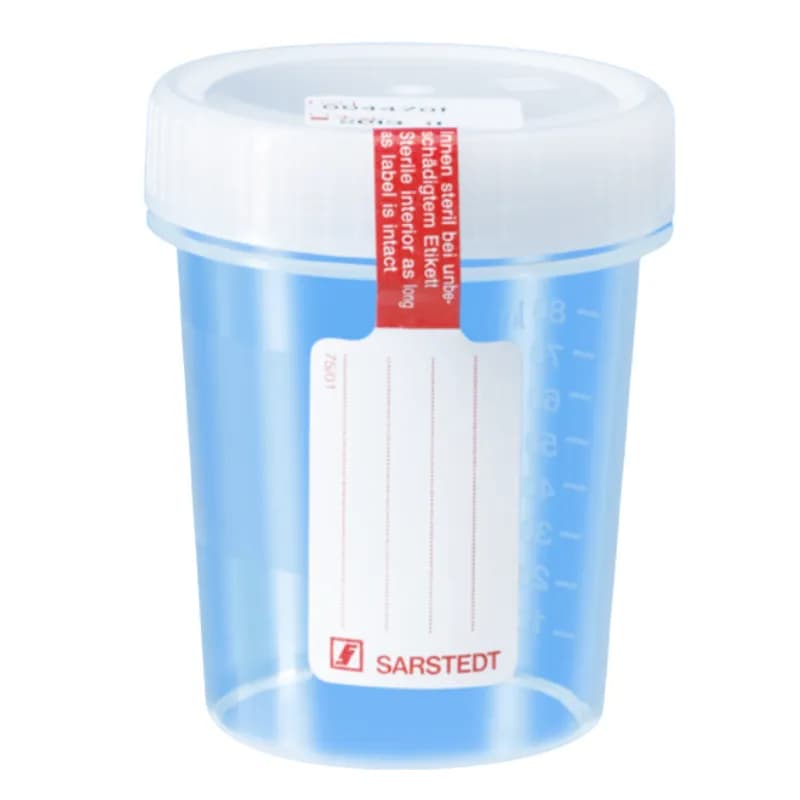 Steriler Sicherheitsbehälter 100ml – 5 Stck pro Stange, Sarstedt
